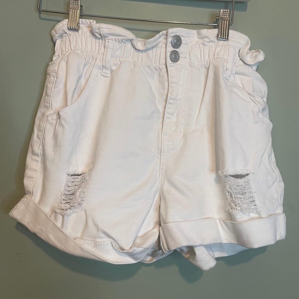 HH‎ Jeans Los Angeles Womens Loungewear Outwear Distressed Shorts White Small